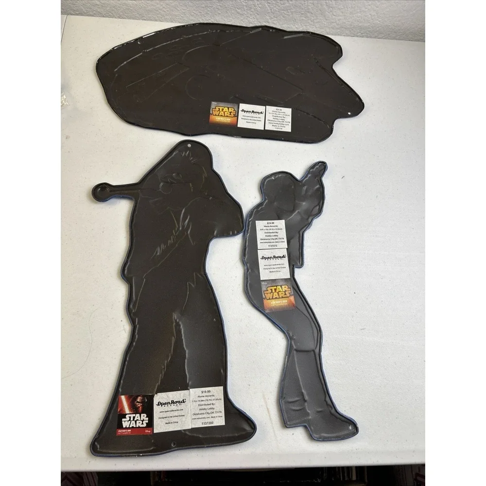 3 Metal Wall Plaques‎ Home Accents Wall Décor Star Wars
